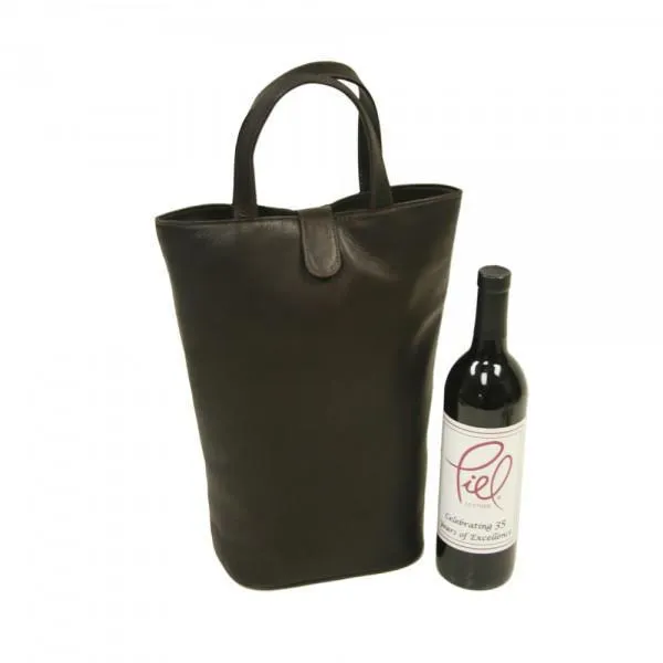 Piel Leather Double Wine Tote Big Sale Today