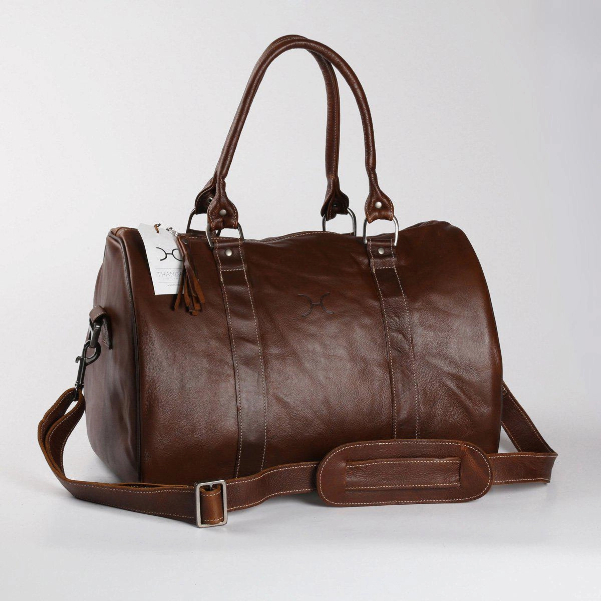 Dont Miss Out Thandana Medium Leather Travel Duffel Bag