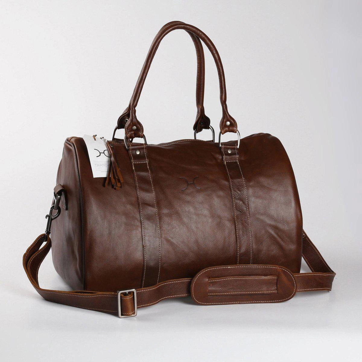 EndofWeek Deals Exclusive Deal Inside Thandana Medium Leather Travel Duffel Bag