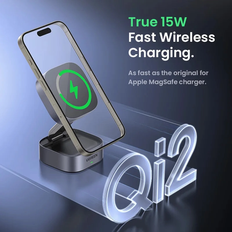 Steal Todays Offer Clearance Sale Now Ugreen Qi2 25W For Magsafe Magnetic Wireless Fast Charger Stand 2-In-1 For Iphone