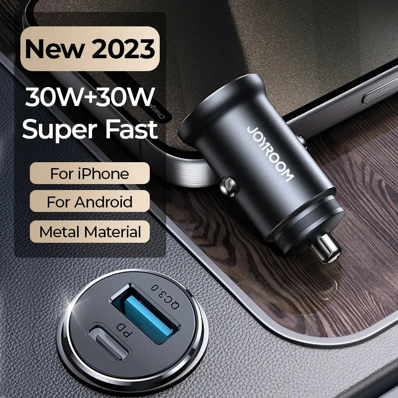 MustHave Deal Mega Online Discount Joyroom 30W Metal Usb C Fast Car Charger Adapter Pd Qc3.0 For Iphone & Android