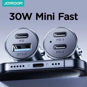 Todays Special Savings Daily Deal Frenzy Joyroom 30W Metal Usb C Fast Car Charger Adapter Pd Qc3.0 For Iphone & Android