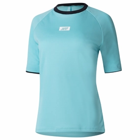 Juf Essential MTB Solid women's short sleeve shirt - Aqua 