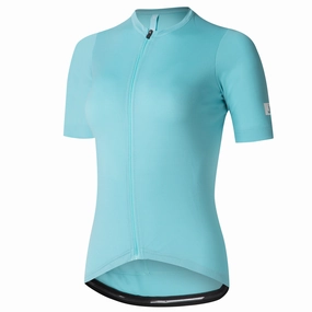 Juf Essential Solid women's short sleeve shirt - Aqua 