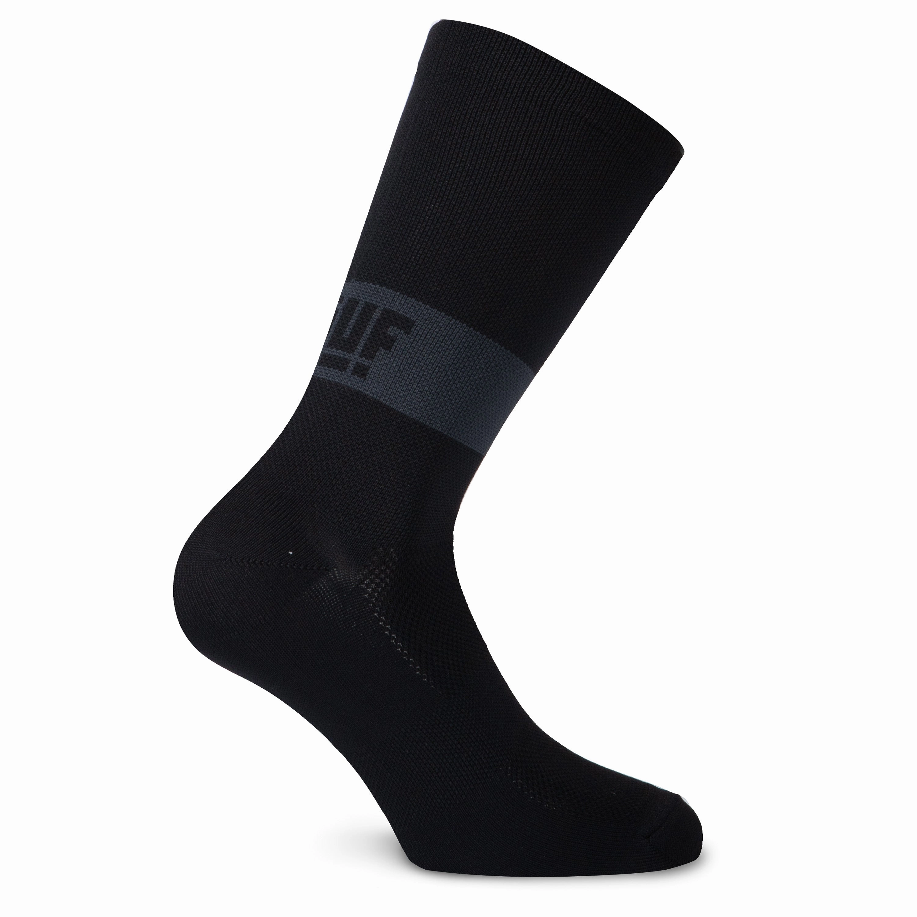 Juf Train Band Socks - Black Grey 
