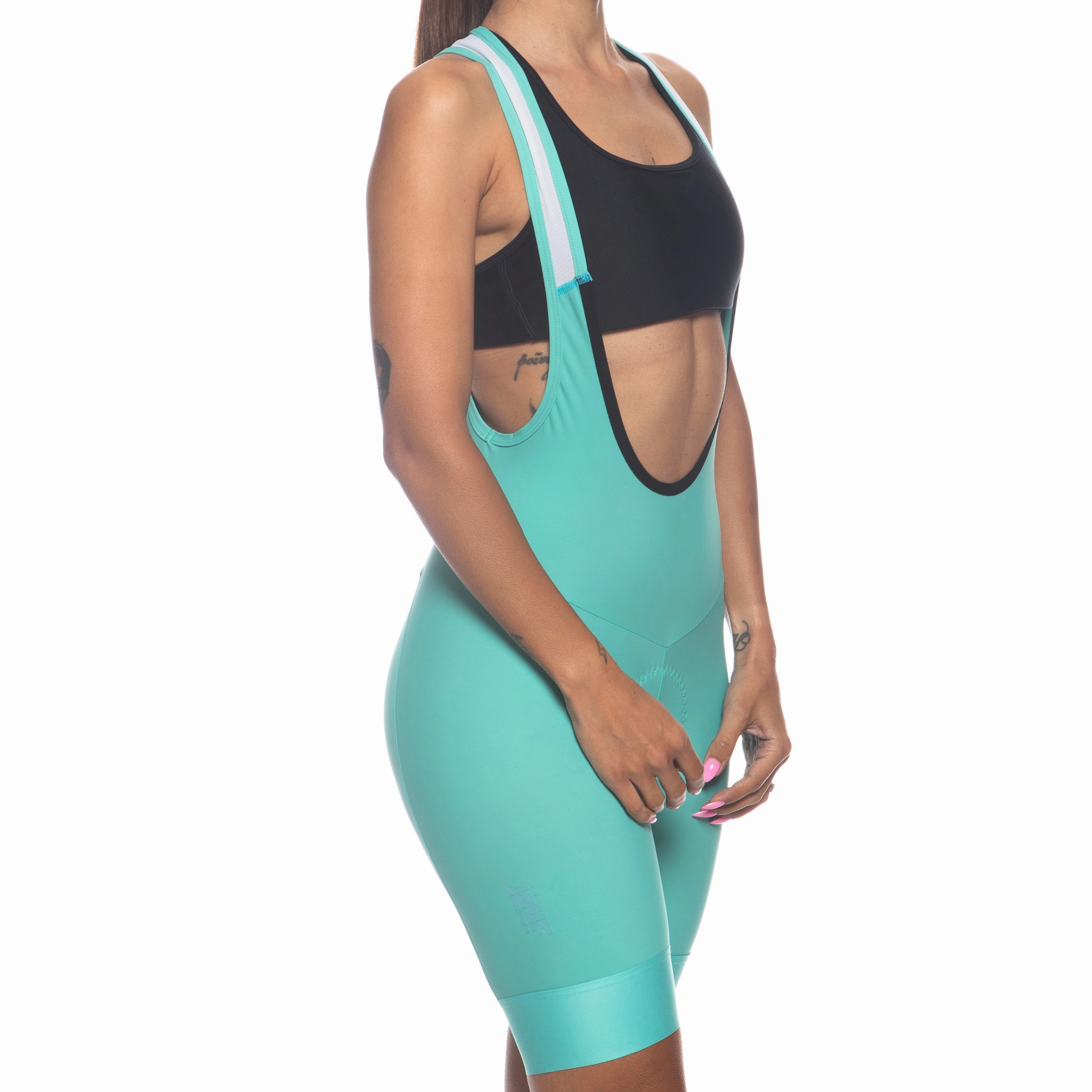 Juf Train women bib shorts - Light blue