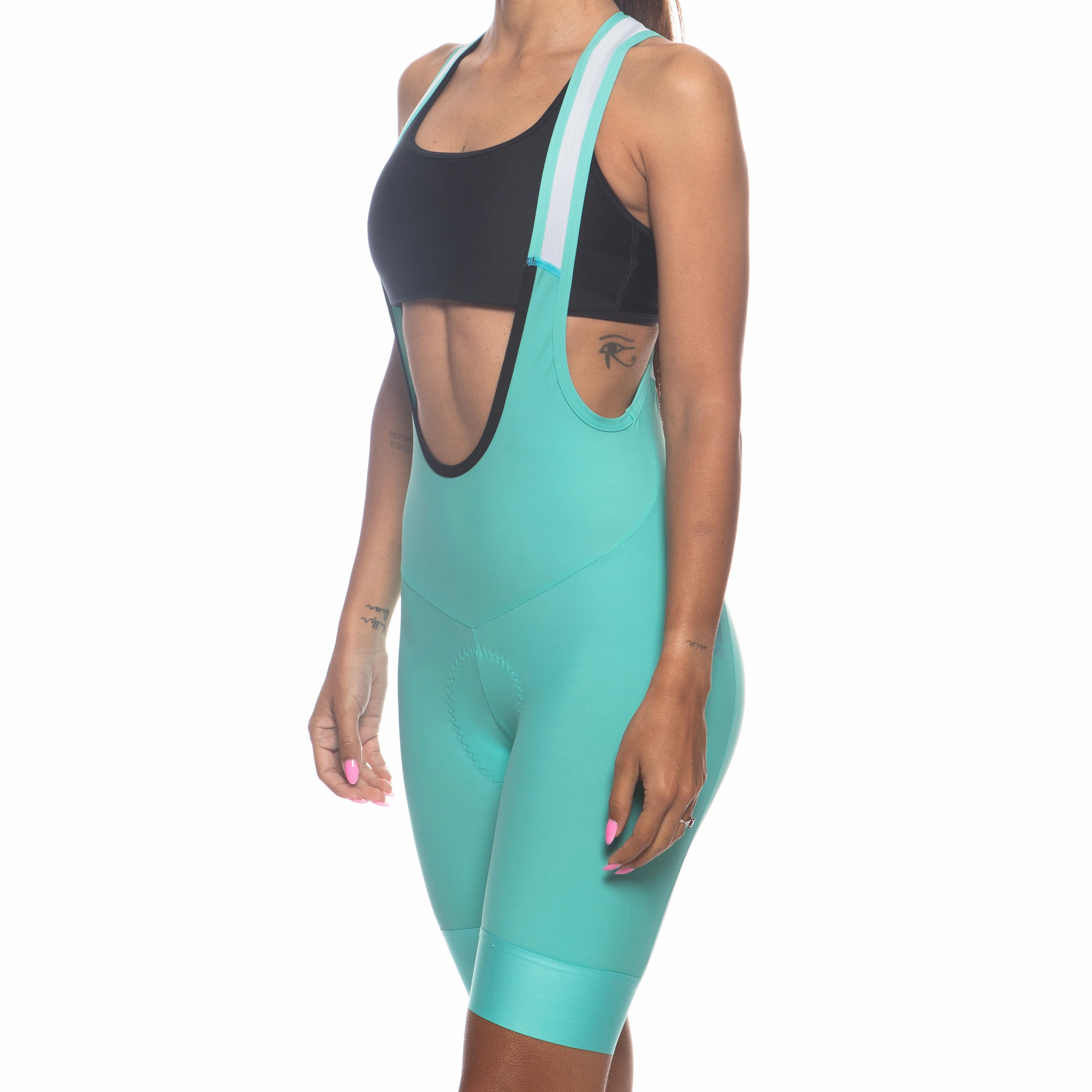 Juf Train women bib shorts - Light blue
