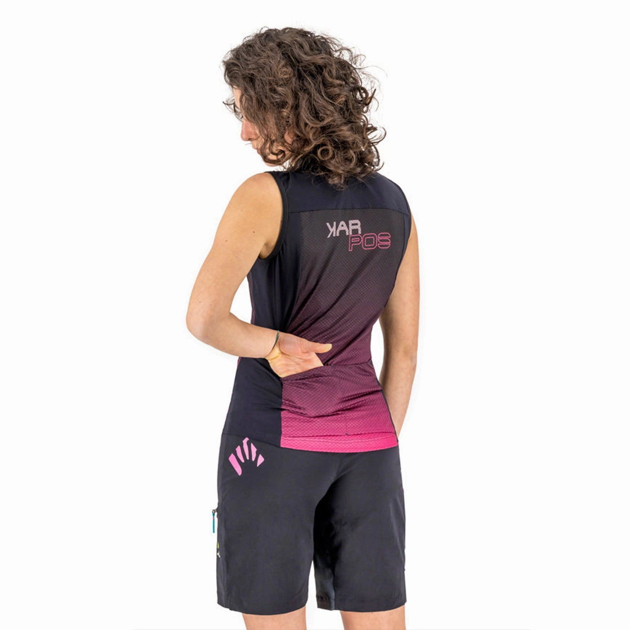 Karpos verve Evo women sleeveless jersey - Black pink