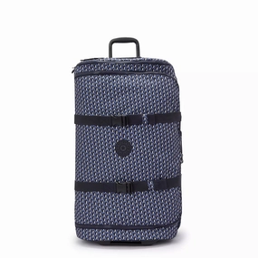 Kipling Aviana Large Printed Rolling Duffle Bag - 3D K Blue Dont Miss Todays Deal Todays Hot Pick