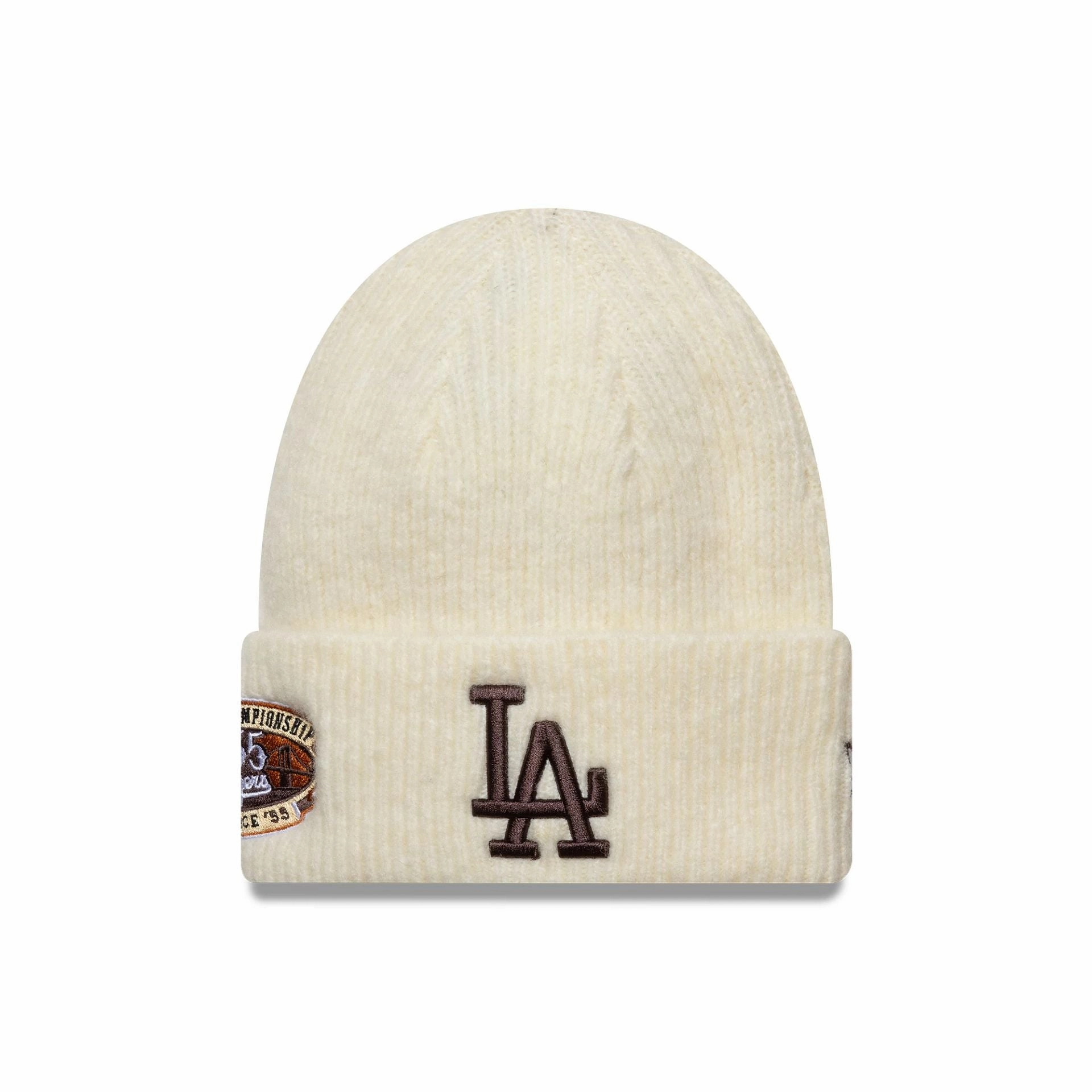 La Dodgers Mlb World Series Light Beige Cuff Knit Beanie Hat Exclusive Online Deal