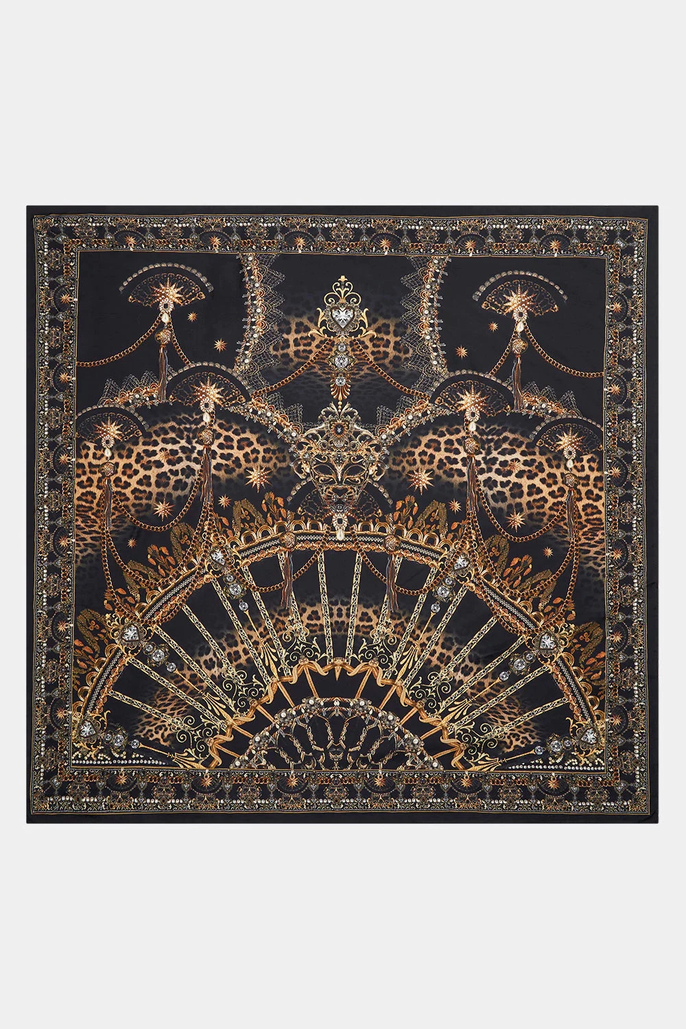 Limited Stock Alert Large Square Scarf - Masked At Midnight