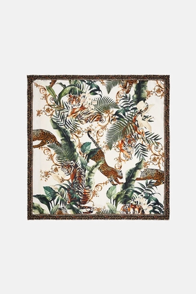 Biggest Savings Now Clearance Event Alert Large Square Scarf - Tiger Trap