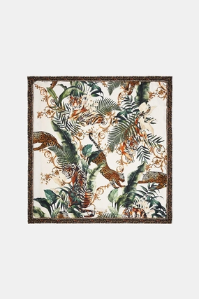 Biggest Savings Now Clearance Event Alert Large Square Scarf - Tiger Trap