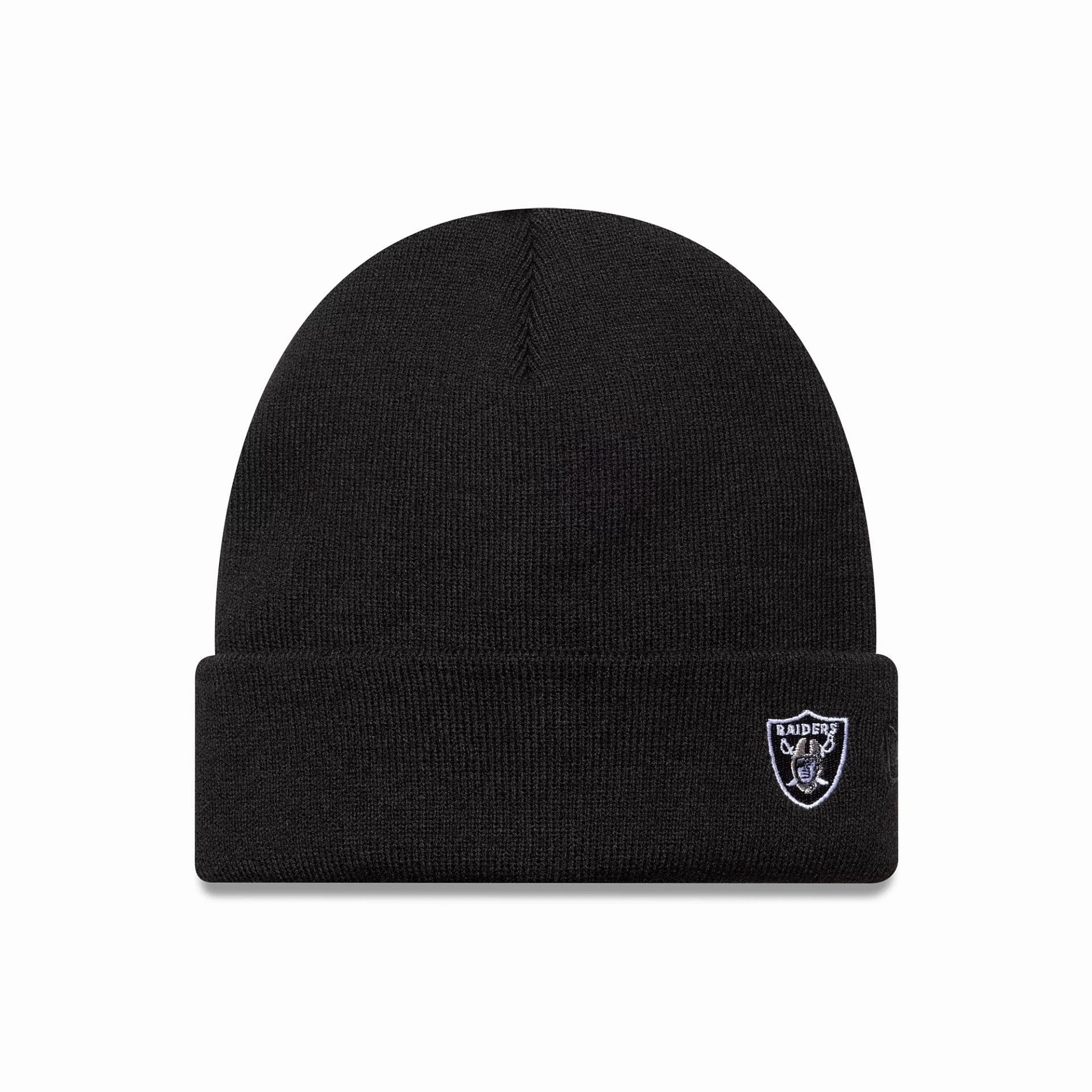 Las Vegas Raiders Nfl Mini Logo Black Cuff Knit Beanie Hat Clearance Savings Now