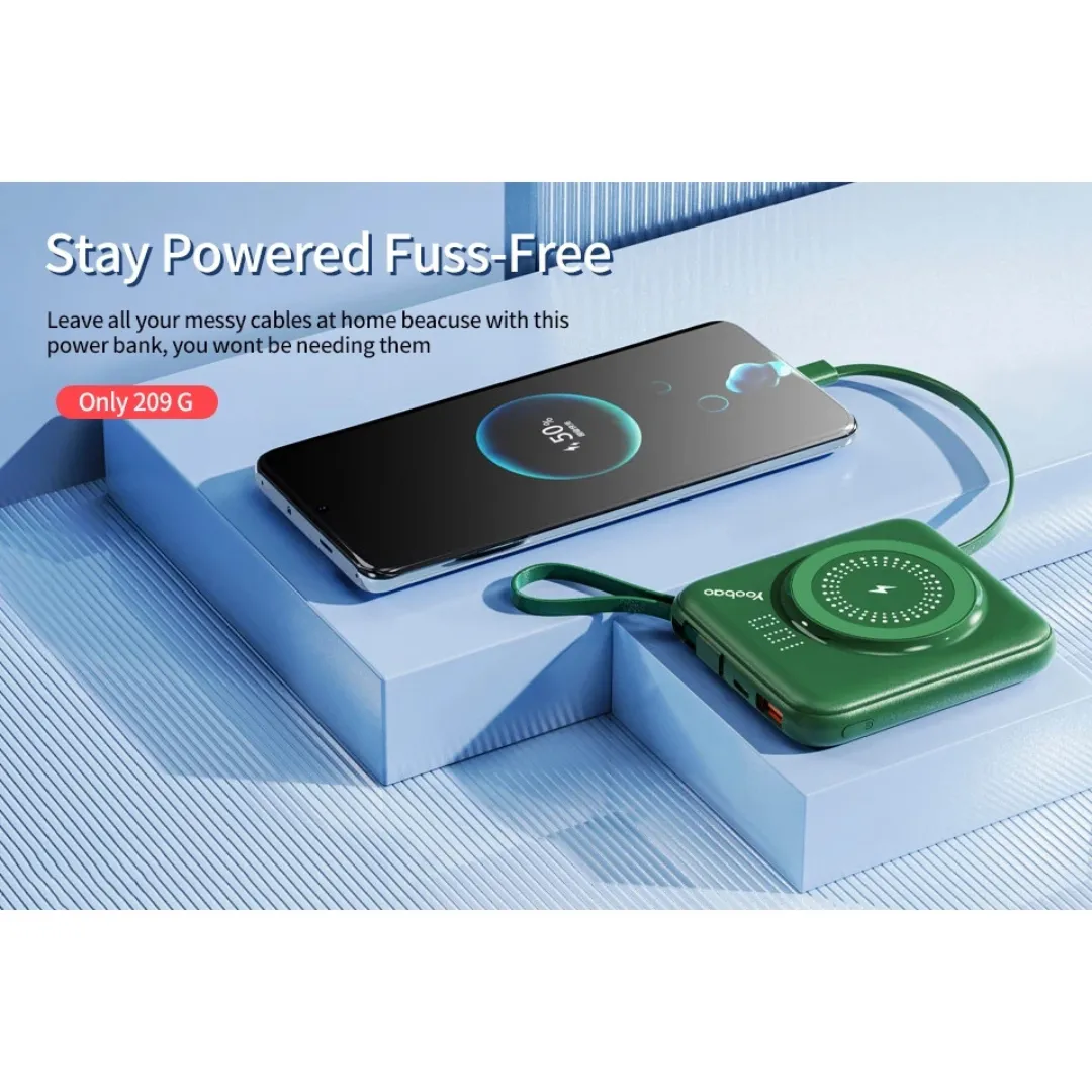 Exclusive Deal Inside Yoobao W1 Fast Charging Scp Power Bank 10000Mah 22.5W Pd20W Wireless Magnetic Powerbank
