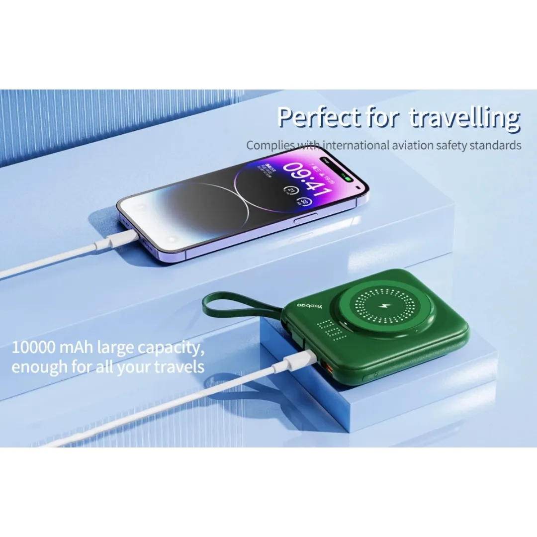 Instant Hot Deal Grab It Fast Yoobao W1 Fast Charging Scp Power Bank 10000Mah 22.5W Pd20W Wireless Magnetic Powerbank