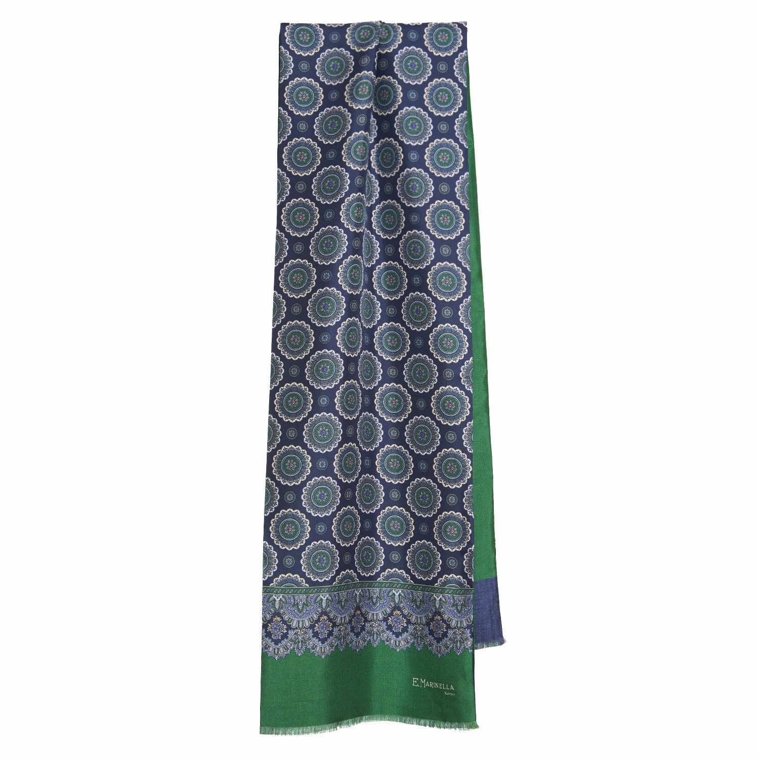 Dark Blue Double Silk Scarf Hot Pick of the Day