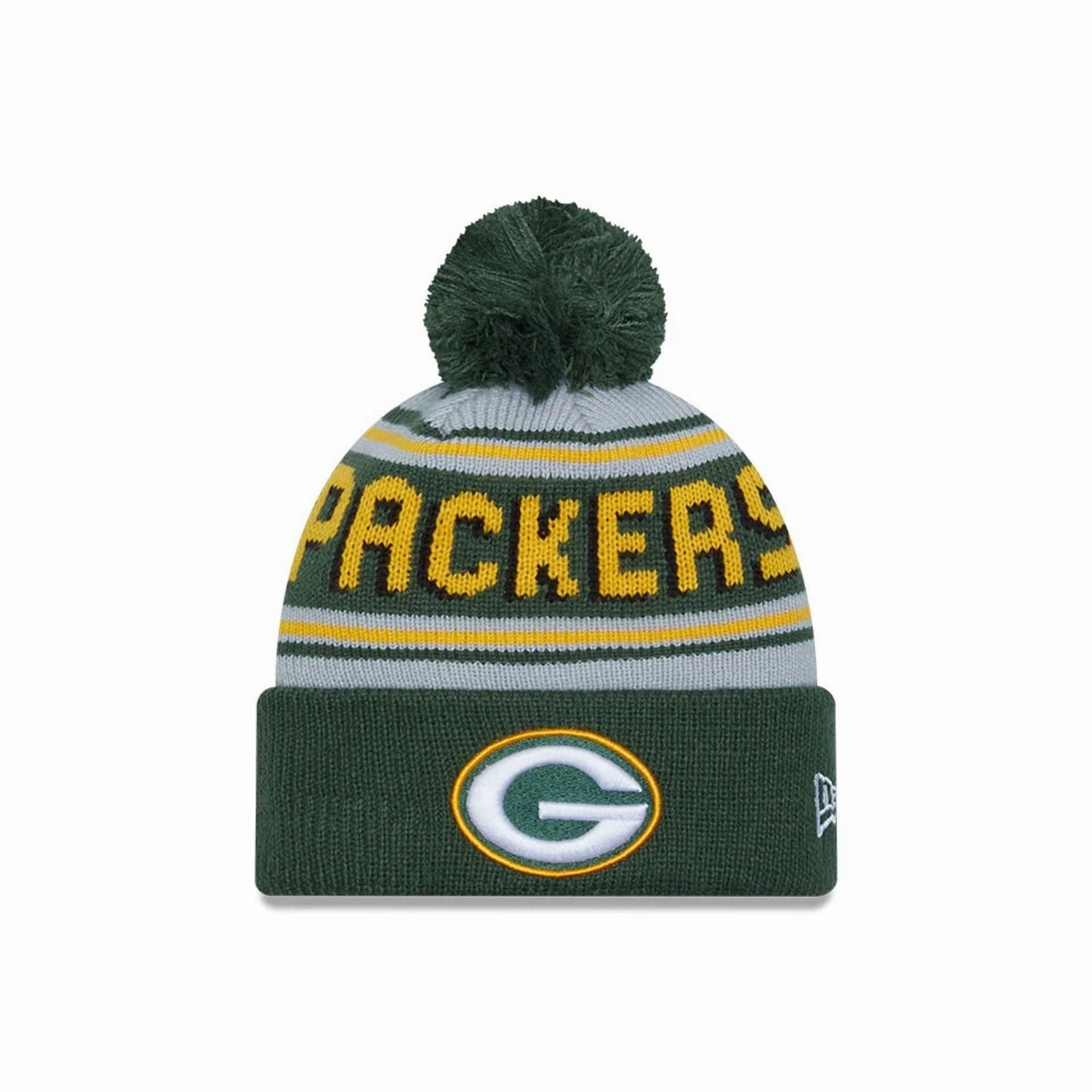 Dont Miss Todays Deal Green Bay Packers Nfl Pom Wordmark Dark Green Bobble Knit Beanie Hat