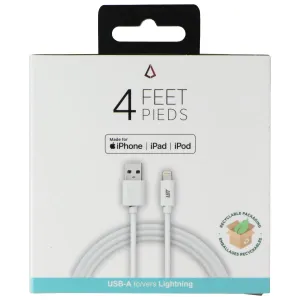 Lbt 4 Ft Pvc Usb-A To Lightning 8-Pin Cable - White Clearance Alert Now Deal of the Day