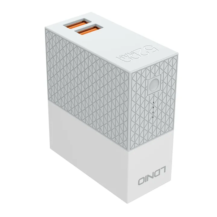 Today Only Offer Exclusive Holiday Deal Ldnio Travel Charger With Dual Usb And 5200Mah Powerbank