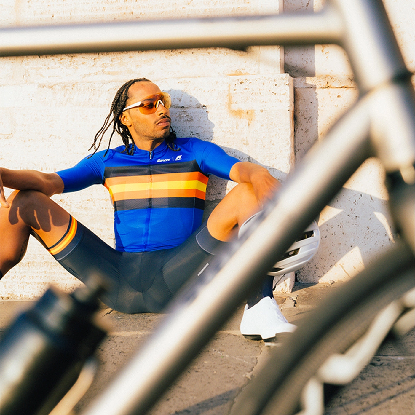 Le Vrai Jersey Santini x K-WAY - Blue