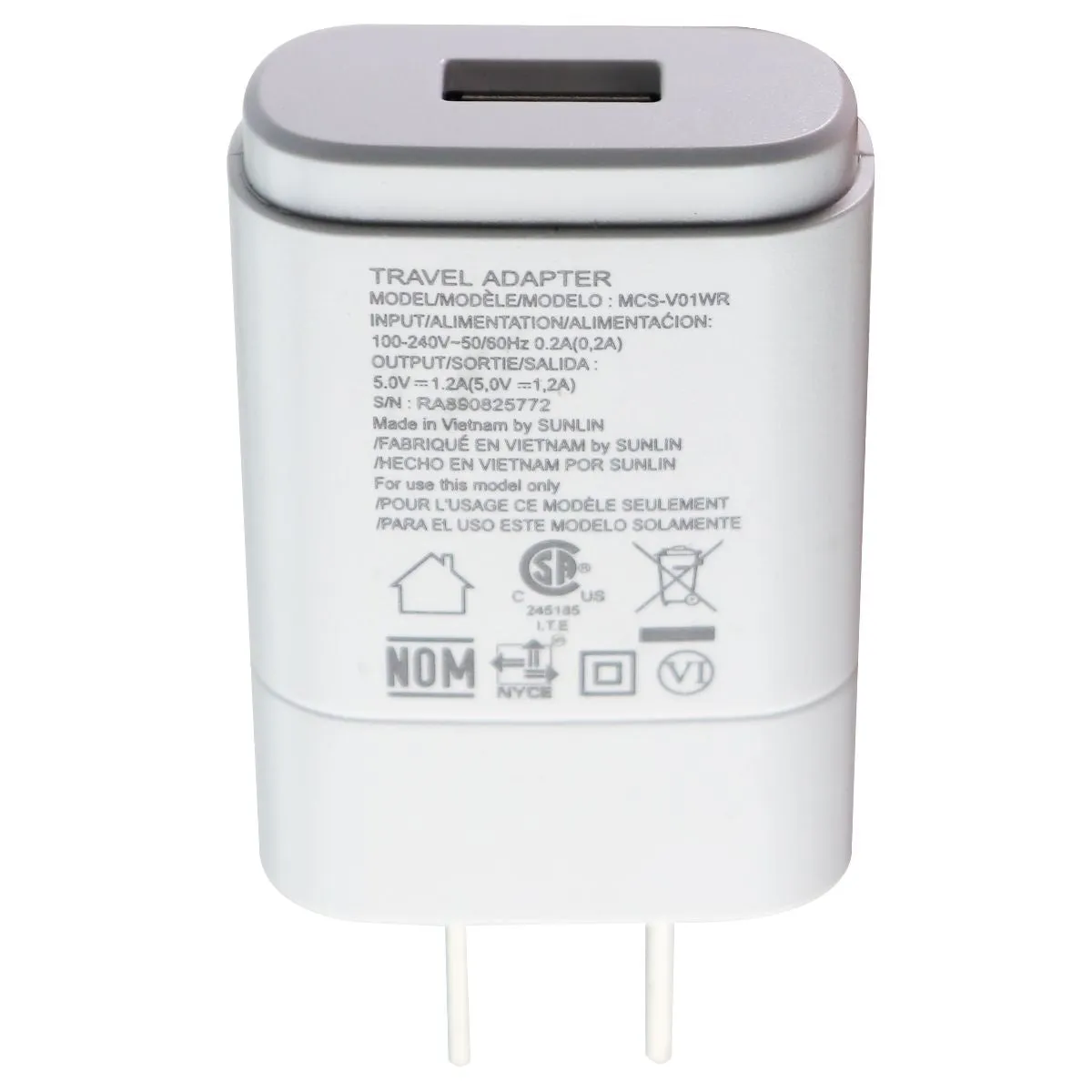 Lg Single Usb (5.0V/1.2A) Travel Wall Adapter Charger - White (Mcs-V01Wr/P) Dont Miss Big Savings Best Price Online