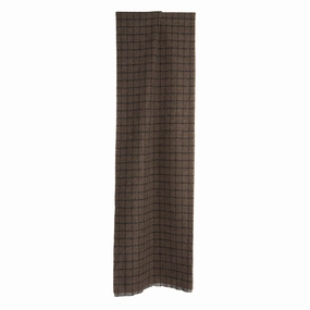 Light Brown Small-Check Scarf Hot Pick Online Todays Special Savings