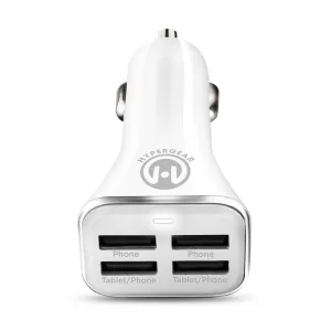 Hot Sale Frenzy 34W Quad Usb Car Charger | White