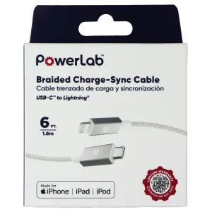Clearance Event Today Powerlab 6Ft Usb-C To Lightning 8-Pin Braided Charge-Sync Cable - White