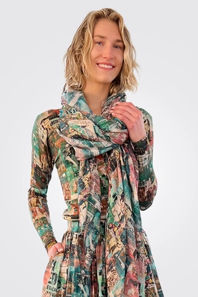 Shawl - Flamee Green Grab Your Deal Today