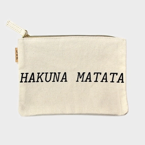 Dont Miss This Deal Hakuna Matata Message Cotton Canvas Eco Pouch Bag