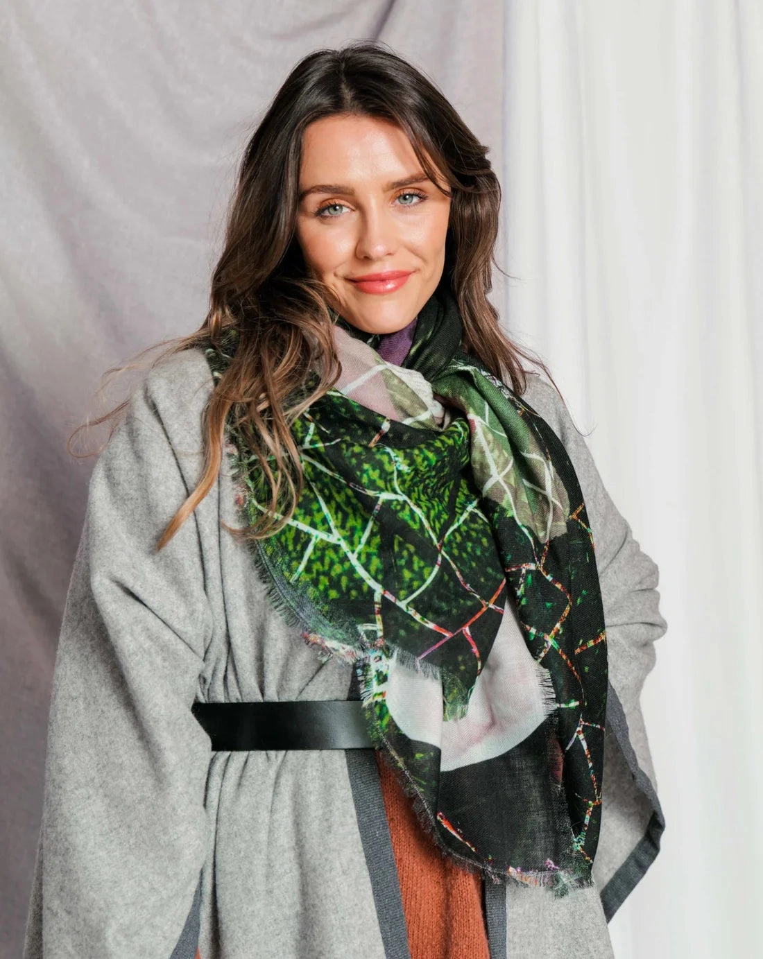 Today Only Steal Flash Offer Today Hope & Fear Scarf - Green Multi