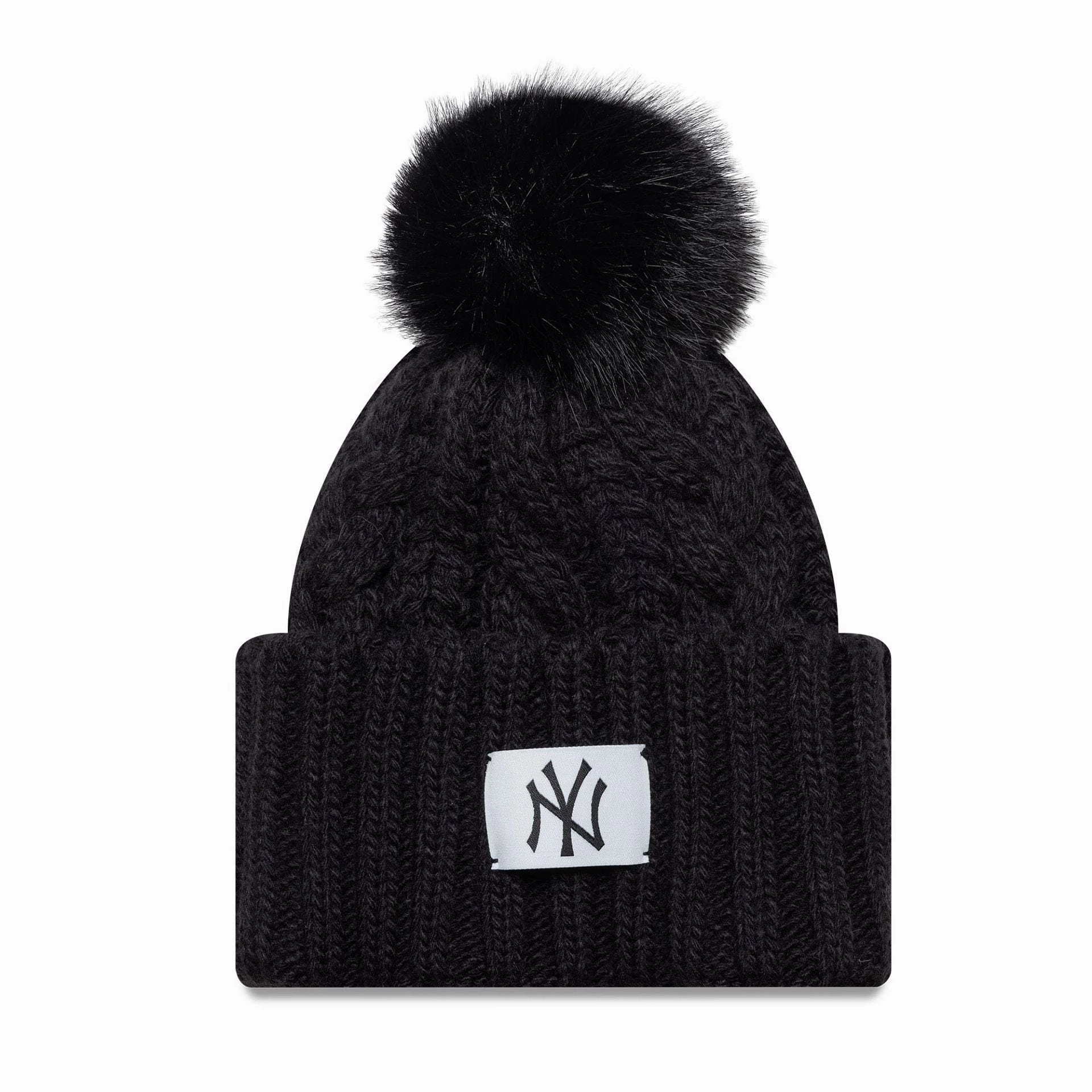 New York Yankees Youth Mlb Black Cable Knit Beanie Hat Hot Sale Frenzy Surprise Discount Today
