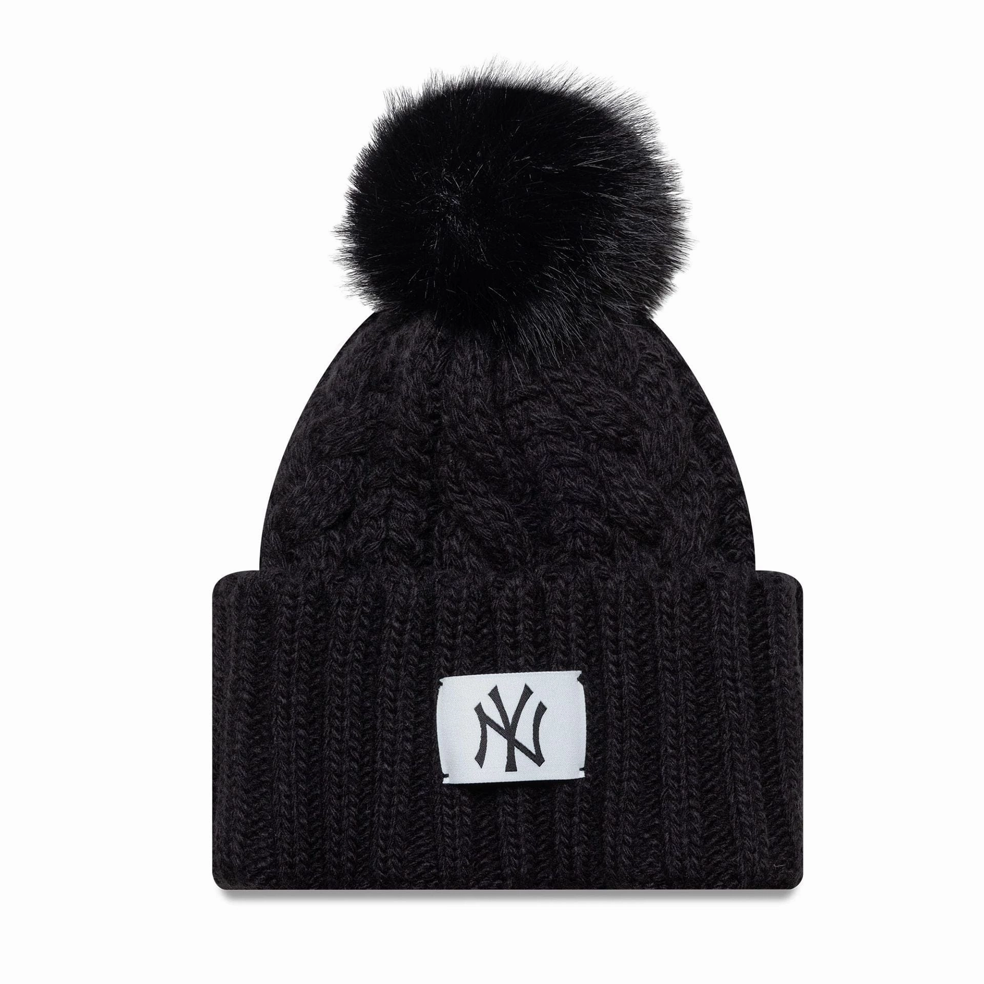 New York Yankees Youth Mlb Black Cable Knit Beanie Hat Hot Sale Frenzy Surprise Discount Today