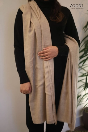 Limited Stock Hot Deal Pure Himalayan Pashmina Plain Shawl (Extra Soft) - Natural Undyed