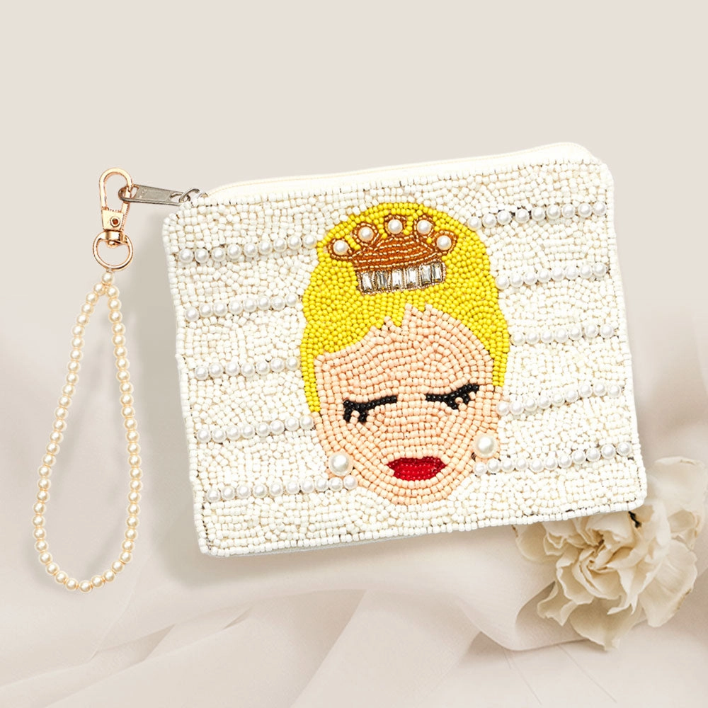 Today Only Steal Daily Hot Deal Bride Pearl Seed Beaded Mini Pouch Bag
