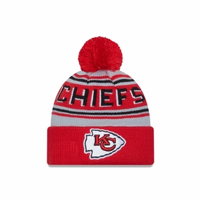 Kansas City Chiefs Nfl Pom Wordmark Red Bobble Knit Beanie Hat Grab Your Deal Today