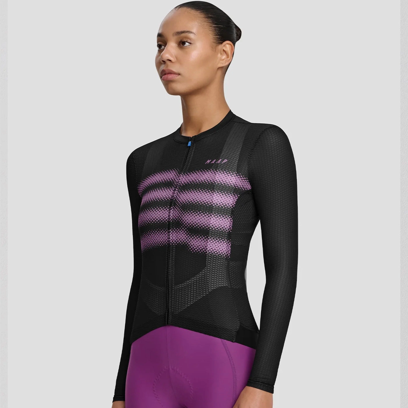 Maap Blurred Out Ultralight Pro long sleeve woman jersey - Black