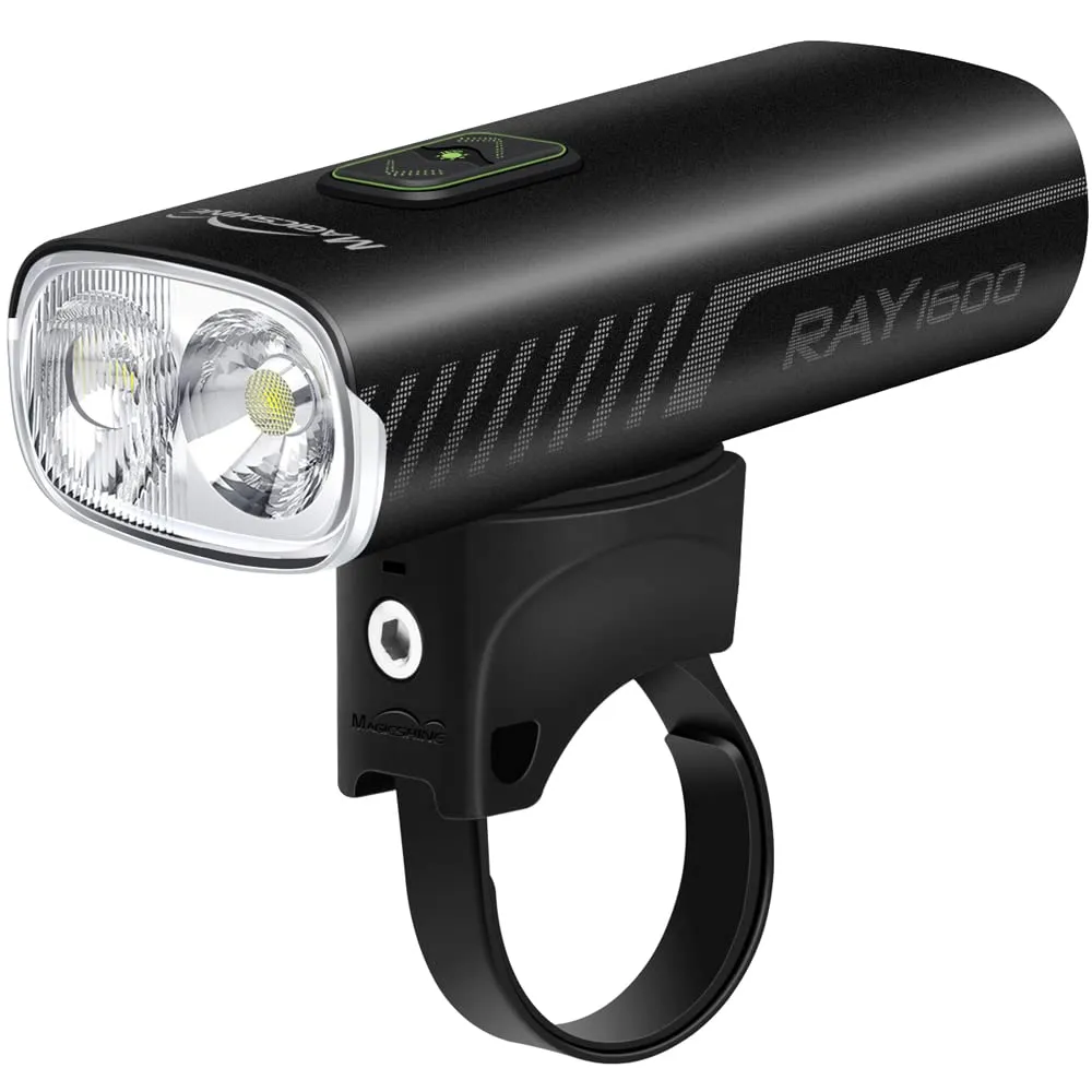 MagicShine Ray 1600, Unisex Adult Bicycle Front Light, Black (Black), 96 x 41 x 27 mm