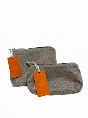 Daily Hot Deal Make Up Bags Set In Brown Print