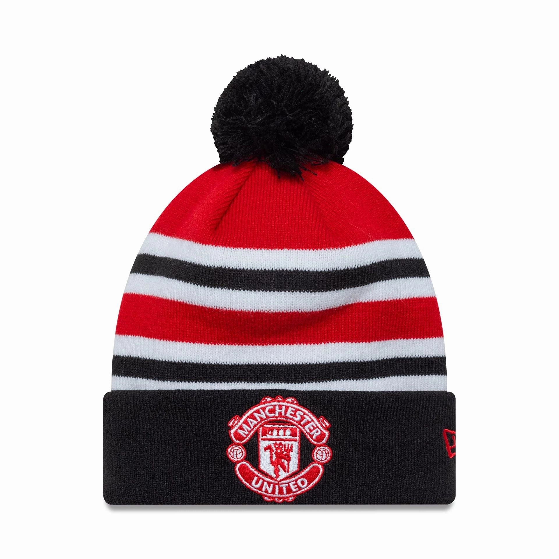 Hot Sale Frenzy MustHave Deal Manchester United Fc Bar Stripe Red Cuff Knit Beanie Hat