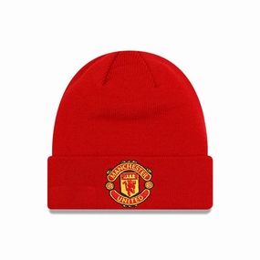 Limited Time Sale Manchester United Fc Red Cuff Knit Beanie Hat