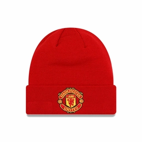 Limited Time Sale Manchester United Fc Red Cuff Knit Beanie Hat
