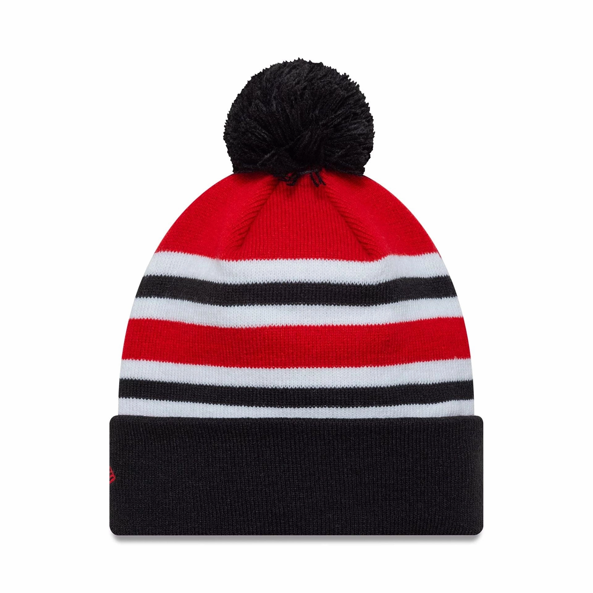 Steal the Deal Now Exclusive Deal Inside Manchester United Fc Youth Bar Stripe Red Cuff Knit Beanie Hat