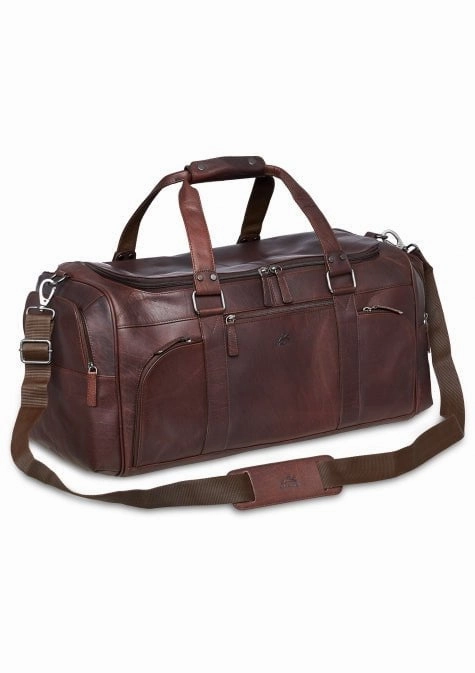 Trending Now Offer Mancini Buffalo Collection Leather Duffle Bag