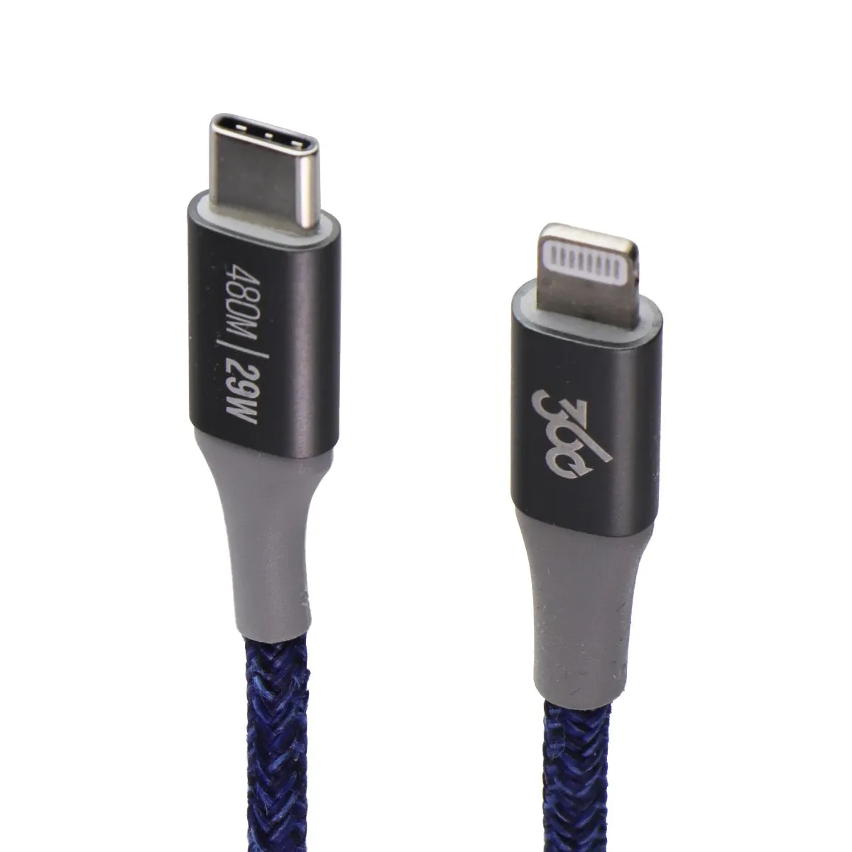 360 (4Ft) Habitatcharge Usb-C To 8-Pin Lightning Braided Cable - Navy Hot Offer Frenzy Shop Grab Savings