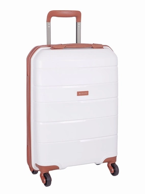 Dont Miss These Savings Sale Ending Soon Cellini Spinn 53Cm Carry On Spinner | White/Tan