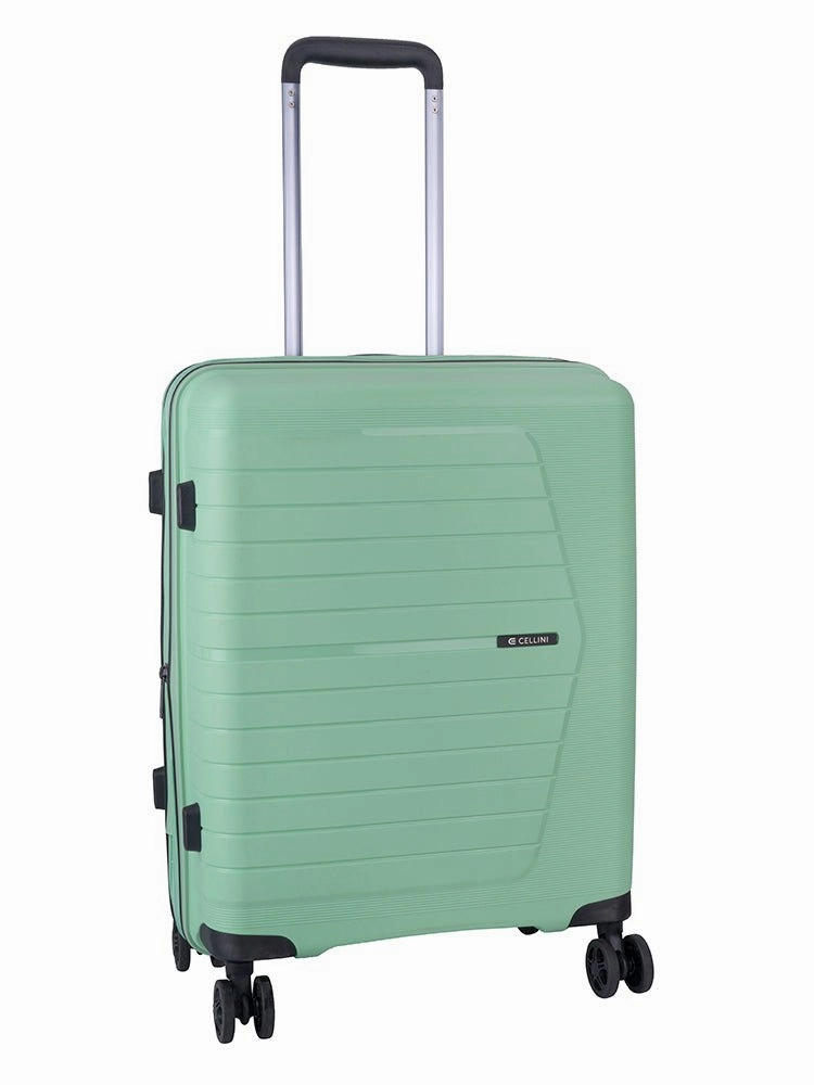 Cellini Starlite Carry-On 4 Wheel Trolley Case | Light Green Daily Clearance Deal Exclusive Deal Inside