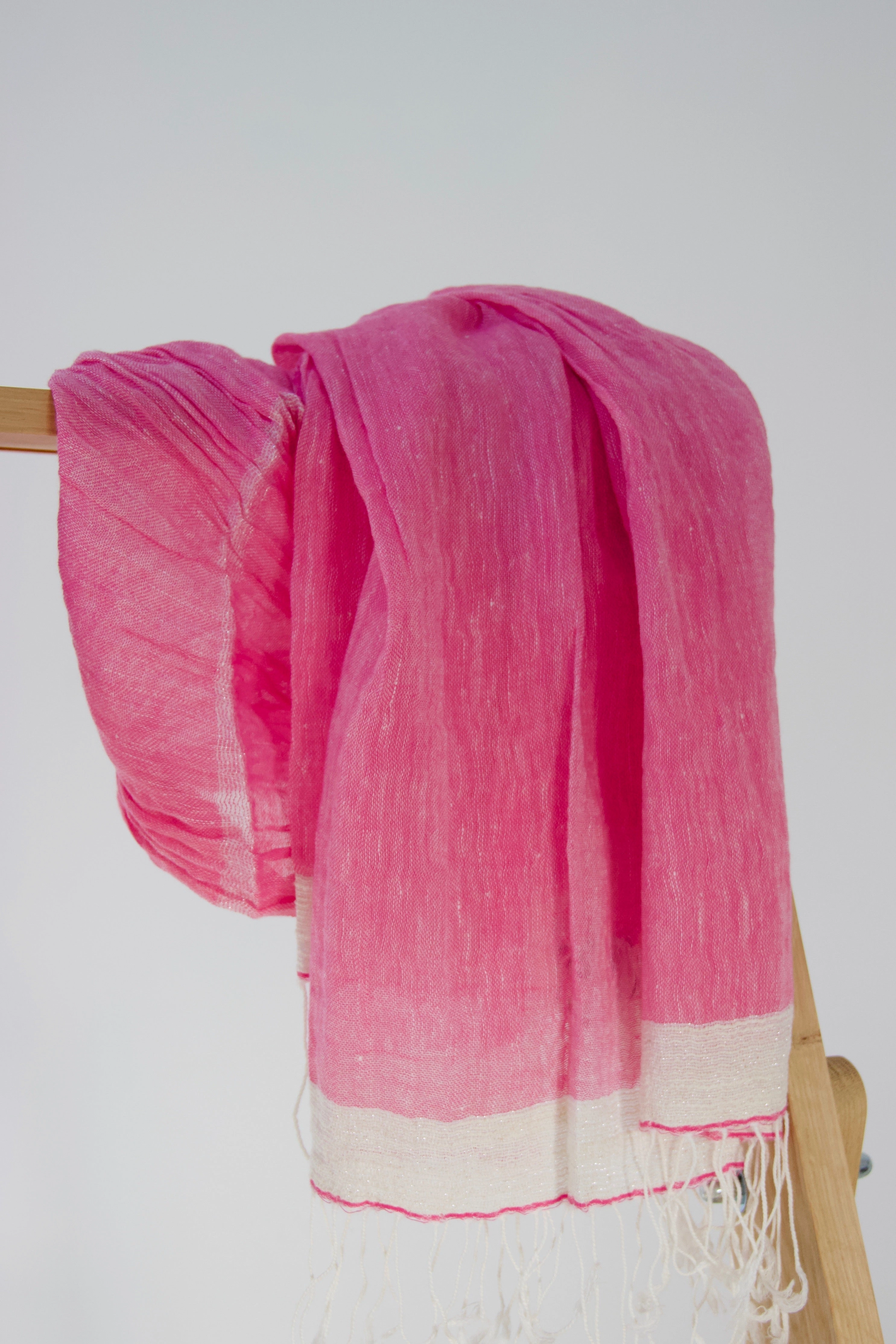 Hot Deal Alert Exclusive Deal Inside Exclusive Linen Pink Scarf / Shawl