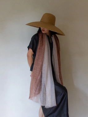 Oats & Rice Ombre Cashmere Scarf In Carrot Exclusive Online Offer Todays Trending Deals